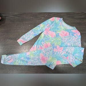 Lilly Pulitzer Pastel Floral Long Sleeve Snuh For Pajamas